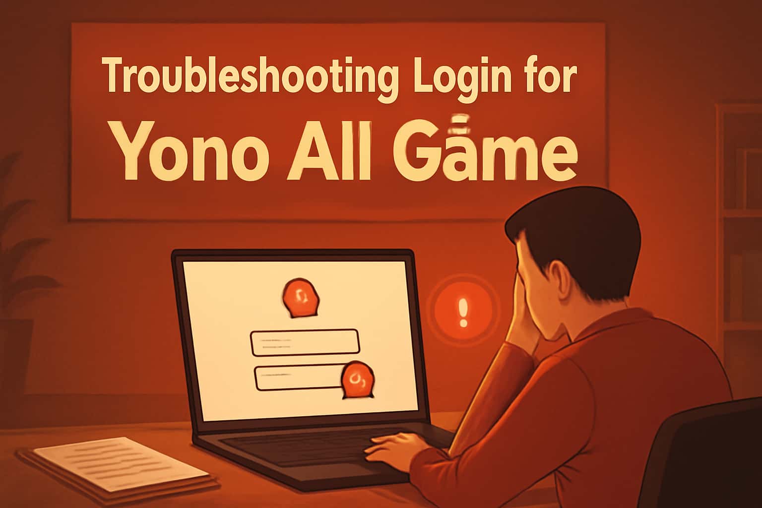 Image illustrating troubleshooting steps for Yono All Game login issues.