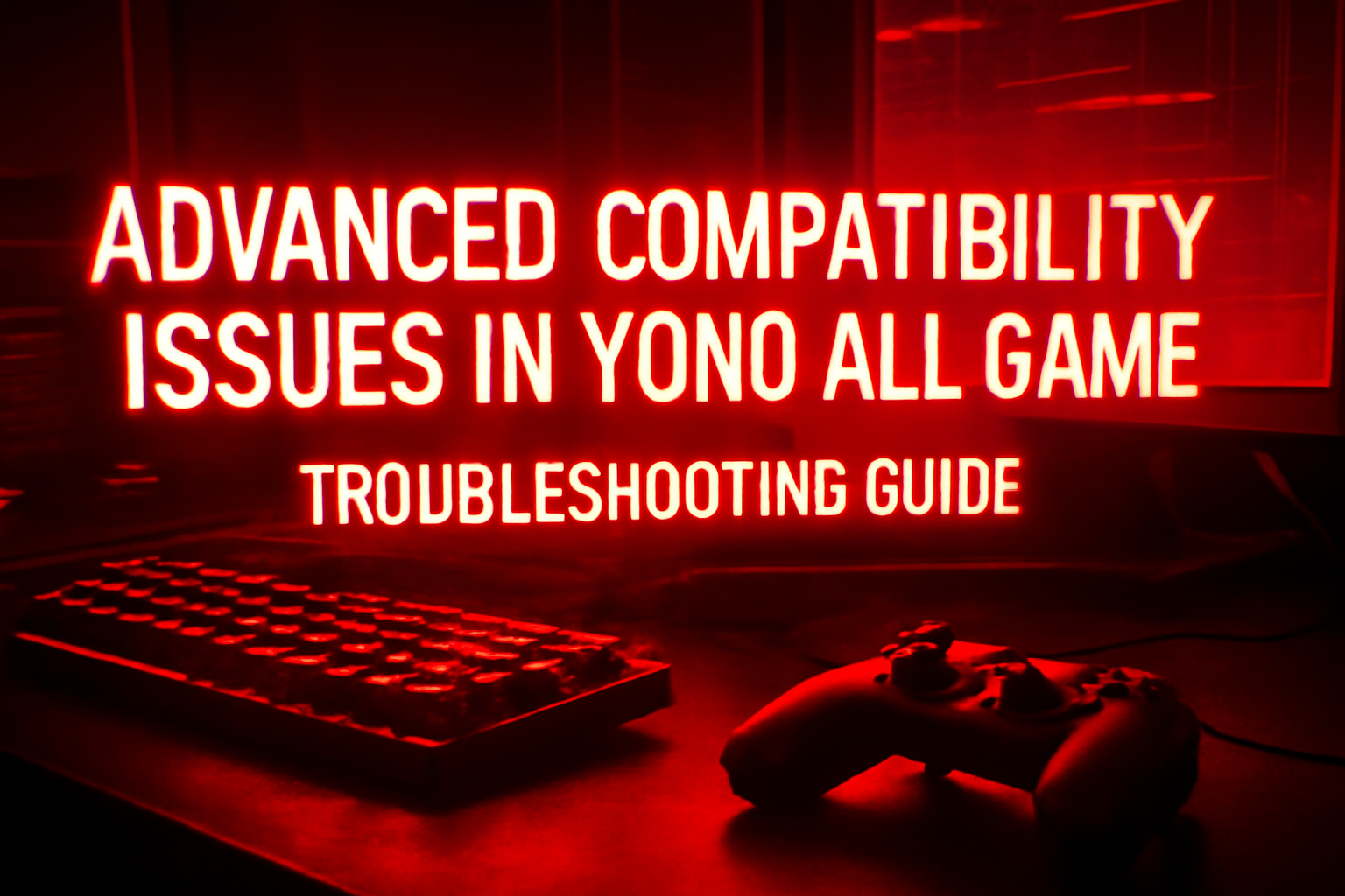 Informational scene about Yono All Game update patch notes featuring relevant text.