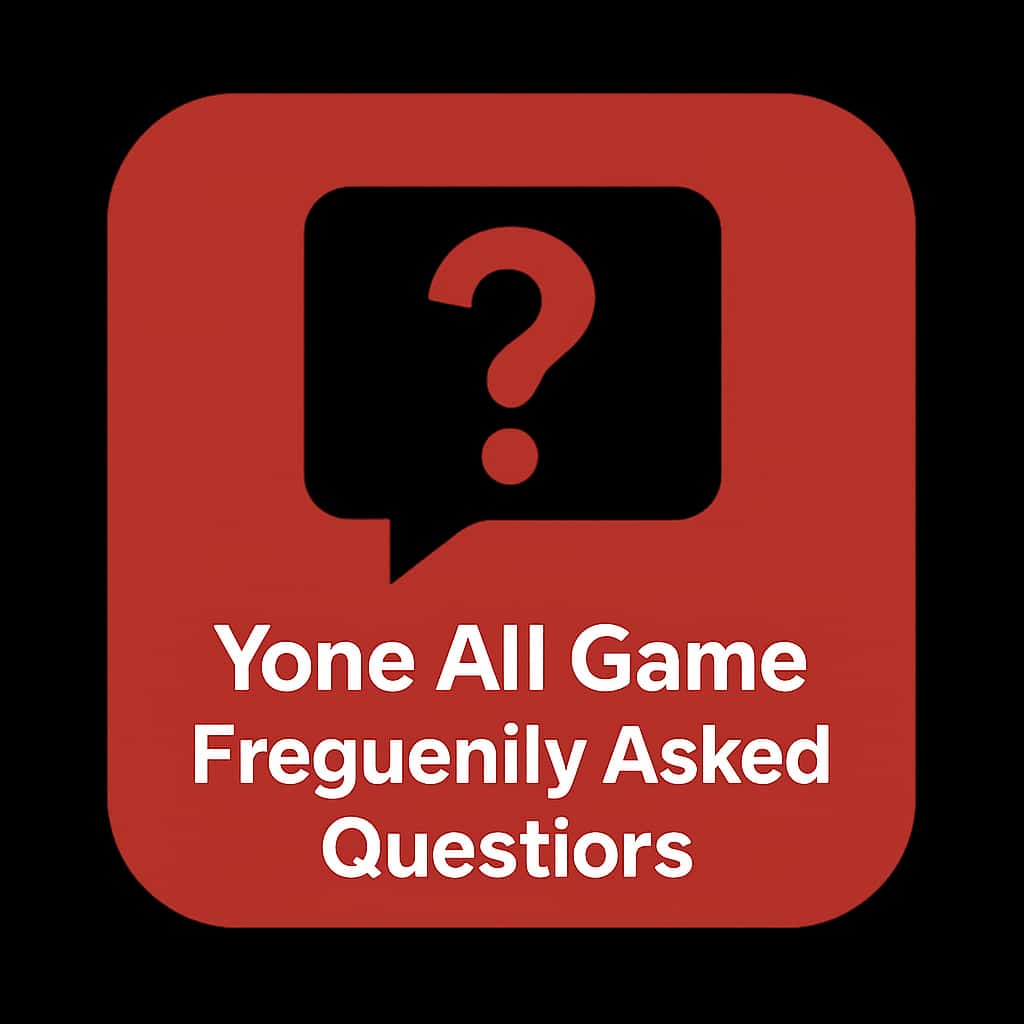 A badge icon for Yono All Game FAQs in a clean design.